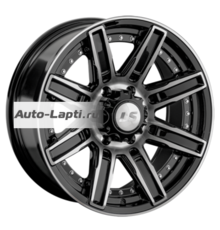 LS 9x18/6x139,7 ET20 D106,1 1353 BKF (конус, Колпак+лого)