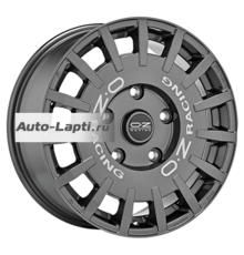 OZ Rally Racing 7x17/5x112 ET48 D75 Rally Racing Dark Graphite + Silver Lettering