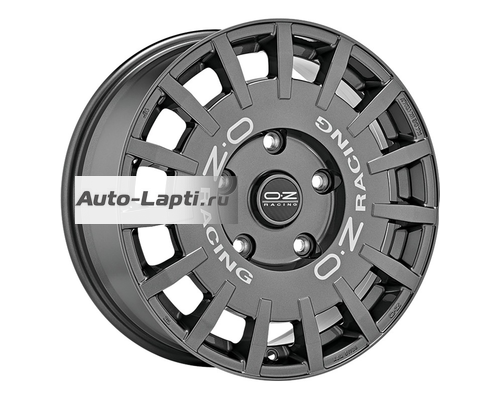 OZ Rally Racing 7x17/5x112 ET48 D75 Rally Racing Dark Graphite + Silver Lettering