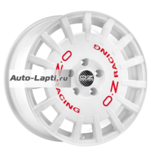 OZ Rally Racing 7x17/5x114,3 ET45 D75 Rally Racing Race White + Red Lettering